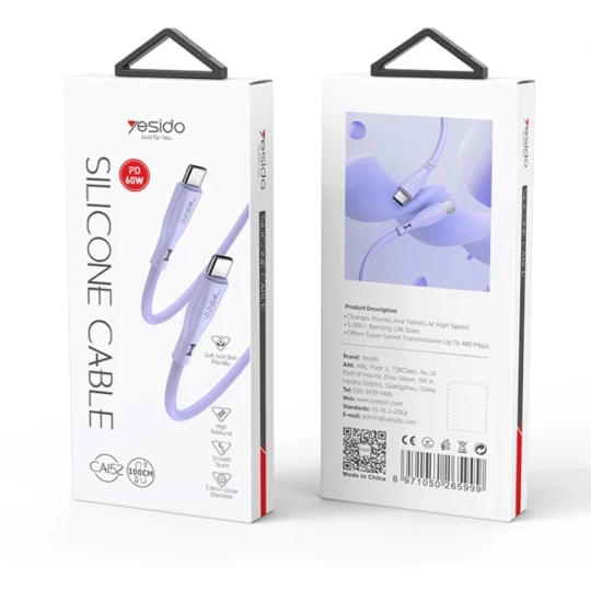 کابل usb-C یسیدو مدل CA152 طول 1 متر (دو سر تایپستی)