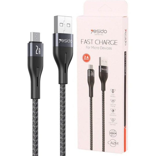 کابل میکرو یو اس بی  یسیدو فست شارژ Yesido CA121M 2A 1m